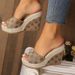 Super High Heels Slippers Women's New Summer Wear Fashion Printed All-in-one Thick Sole Non-slip Wedge Flip-flops_vogvips.com
