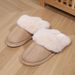 Cozy Plush Indoor Slippers With Non-Slip TPR Sole For Men And Women - Soft Fleece Lining, Warm Winter House Shoes, Round Toe Design_vogvips.com