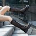 Wide Tube Thick Leg Hollow Mesh Summer Plus Size Women's Shoes 41 To 43 Internet Celebrity Over-the-Knee Long Boots 42_vogvips.com