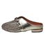 Women's Plus Size Woven Half Slippers Summer Outdoor Metal Buckle Closed Toe Flat_vogvips.com