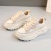 K6710 New 2024 Color-Block Dad Shoes Thick-Soled Height-Increasing Leather Sneakers Women's Fashion Student Korean Style_vogvips.com