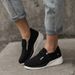 Summer New Fashion Casual Thick Sole Large Women's Shoes Velcro_vogvips.com