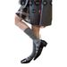 Ankola Red Socks Wine Red Mid Length Socks Women's Korean College Style Solid Color Pile Socks Calf Socks Pure Cotton_vogvips.com