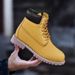 Men's & Women's Genuine Leather Martin Boots - Unisex Winter Snow Boots With Faux Fur Lining, Waterproof & Breathable For Outdoor Adventures_vogvips.com