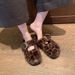 2026 Furry Fleece-Lined Warm Shoes For Women Autumn New Versatile Slip-On Casual Closed-Toe Slippers_vogvips.com