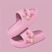 Tikp Women's Eva Butterfly Flat Soft And Fashionable Multiple Color Matching Casual Home Slippers_vogvips.com