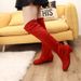 New Long Round Toe High Tube Two-Way Elastic Flat Suede Plus Size Women's Boots_vogvips.com