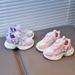 Children's Lighted Sports 2026 Spring New Velcro Mesh Breathable Soft Sole Glowing Cartoon Princess Running Shoes_vogvips.com