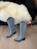 2023 Autumn Winter New Pointed Toe Riding Thick Heel Soft Sole Comfortable High Slip-On Over-the-Knee Long Boots For_vogvips.com