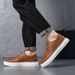 Euro Step Si Xiang Versatile Men's Brogue Shoes Fashion Soft Leather Casual Loafers_vogvips.com