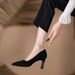High Heels Women Etiquette Soft Sole Comfortable Flight Attendant Commuter French Style Single Formal Black Professional_vogvips.com