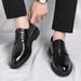 Leather shoes for men summer hollow business formal men casual height sandals wedding shoes for groom_vogvips.com
