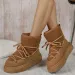 winter round head thick bottom front with a slip-on fashion casual short tube warm cotton shoes snow boots women 240826_vogvips.com