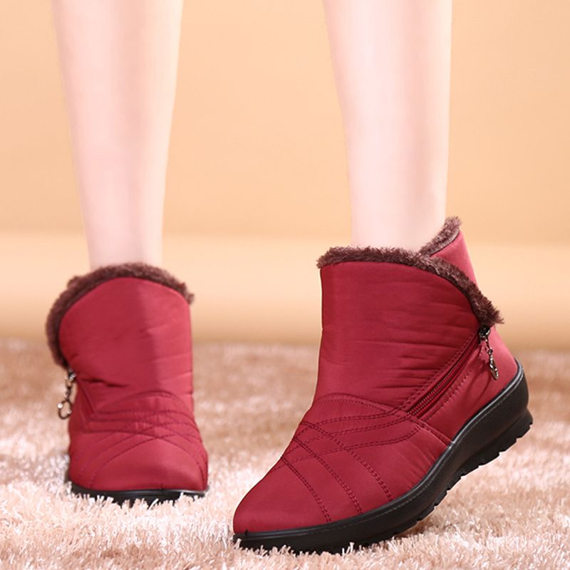 Cross-Border Dropshipping Low-Cut Snow Polyurethane Sole Outdoor Casual Women's Cotton Boots Hot Sale_vogvips.com