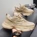 Warrior Winter Running Shock Absorption Cushion Sports Men's Casual Height Increasing Black Dad Trendy Shoes_vogvips.com
