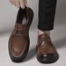 Men's Shoes Men's Leather Casual Shoes Lace-up Single Shoes Pigskin Inner Shoes_vogvips.com
