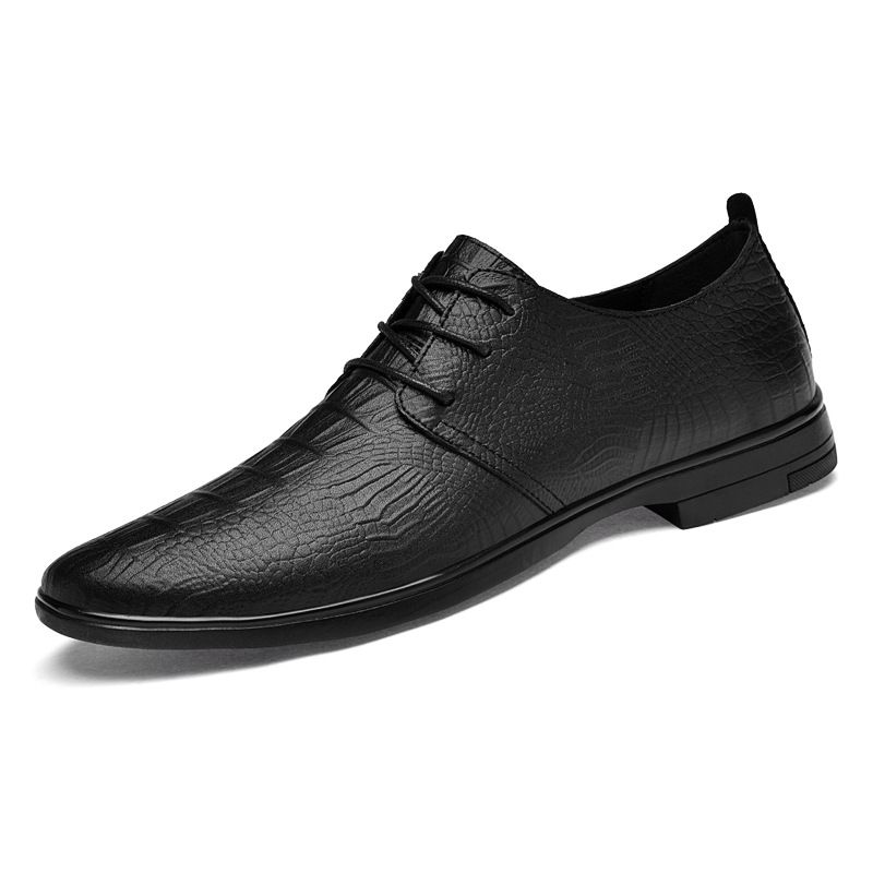 Men's Round Head Leather Shoes Formal Leather Shoes Casual Men's Lazy Single Shoes_vogvips.com