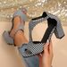 European And American Simple Fashion Back Zipper Bag Peep Toe Shoes For Women Summer Export Large Size Side Hollow Thin_vogvips.com