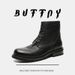 Retro Tooling Boots Thick Sole Heightening Lace-up Casual Style Design Martin Boots_vogvips.com