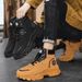 Men's Waterproof Slip-Resistant Work Boots High Top Casual Martin Boots For Outdoor Hiking Comfortable PU Leather Shoes_vogvips.com