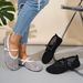 2025 Sprig Summer New Roud Toe Oe-Strap Shallow Mouth Sigle Shoes Mesh Wove Fashio Hollow Fishet Sadals For_vogvips.com