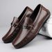 Summer British Style Men's Business Leather Trendy Slip-On Driving Shoes 2025 Korean Version Casual Loafers_vogvips.com