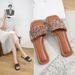 Sequin Slippers For Women, Summer New Fashion Flat European And American Style, Internet Celebrity Rhinestone One-Strap Trendy , Export_vogvips.com