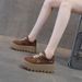 Dexun Shoes Thick Sole Hidden Heel Women 2025 New Suede Retro Casual Fashion Sports Sneakers For Female Students_vogvips.com