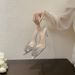 Female Shoelaces Diamond Rhinestone Transparent Sandals Female All Matching High Heels_vogvips.com