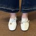 French-style Square-toed Low-heel Leather Women, Slip-on Beaded Lace-up Loafers, Versatile Mary Jane Shoes For Women_vogvips.com