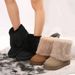 2025 Autumn/Winter Boxi New Thick Bottom Round Head Hairy Pant Leg Short And Popular Caual Veratile Women' Snow_vogvips.com