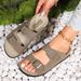 Soft Thick Sole Slide Sandals 2024 New Retro Belt Buckle Versatile Style Women's Outdoor Casual Slippers_vogvips.com