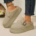 New Plus Size Short Boots With Thick Sole Plush Bread And Snow Boots, Boken Cotton Shoes For Women In Winter_vogvips.com