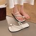 Trendy Fahion Toe-loop For Women, Ummer Outdoor Wear, 2026 New Model, Low-heeled, Quare-toed, Flat-oled Beach_vogvips.com