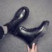 Long Martin Boots Men's Style Black High-top Leather Shoes Locomotive Boots Boys Leather Boots_vogvips.com