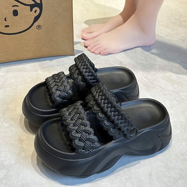 Women's Sandals 2025 Summer New Trendy Internet Celebrity Hot Thick-Soled Height-Increasing Beach High-Value Slippers_vogvips.com