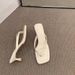 Square-toe Flip-flops For Women New Arrivalsummerfrench Kitten Heel Medium High Heel Clip-toe Stiletto Sandals Outwear_vogvips.com