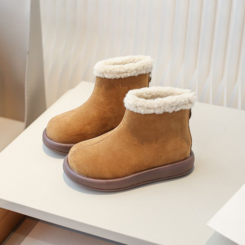 Children's Snow 2025 Winter New Girls' Thickened Warm Large Cotton Short Soft Sole Baby Martin Boots_vogvips.com
