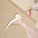 Soft Leather High-heeled Shoes Women, Chunky Heel, 2026 Spring New Model, Slip-on Shallow Mary Jane Shoes, Nude Color,_vogvips.com
