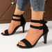Cross-border Foreign Trade Plus-size Women's Shoes 2025 Summer New Style Suede Strap Versatile European And American_vogvips.com