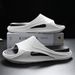 Men's Slippers Summer, With A Thick Bottom Anti Slip Feel, Suitable For Outdoor Sports, Leisure, Beach, And Bathroom Use_vogvips.com