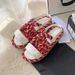 In Stock Foreign Trade Hot-Selling Summer Diamond Weave New Style Flat Slippers For Women Retro Outdoor Open-Toe_vogvips.com
