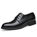 Suitable For All Seasons Men's Genuine Leather Korean Style Business Formal Breathable Versatile All-Season Trendy Black Groom Wedding Groomsman_vogvips.com