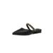 2025 Summer Women's Chain Strap Pointed Toe Low Heel Flat Sandals For Outdoor Wear, Woven Closed-Toe Mule Slippers_vogvips.com