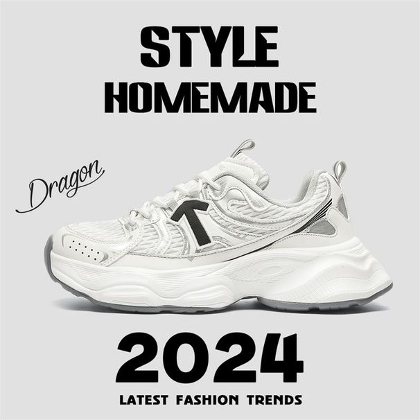 Men 2024 Spring Small White Couple Mesh Surface Breathable Casual Thick Sole Increase Sports Shoes For Men And Women_vogvips.com