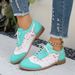 SHLIANG Shoes Female Lace Up Women's Pumps Spring Autumn Round Toe Mixed Colors Outdoor Casual Low Heel Large Size Shoes For Women Y0314_vogvips.com