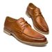 Hair Stylist Height Increasing Barber Men Pointed Toe Leather Shoes Mesh LeatMens Shoes_vogvips.com