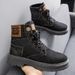 2025 Autumn New High-top Large Size Martin Denim Casual Boots British Style Workwear Trendy Men's Shoes_vogvips.com