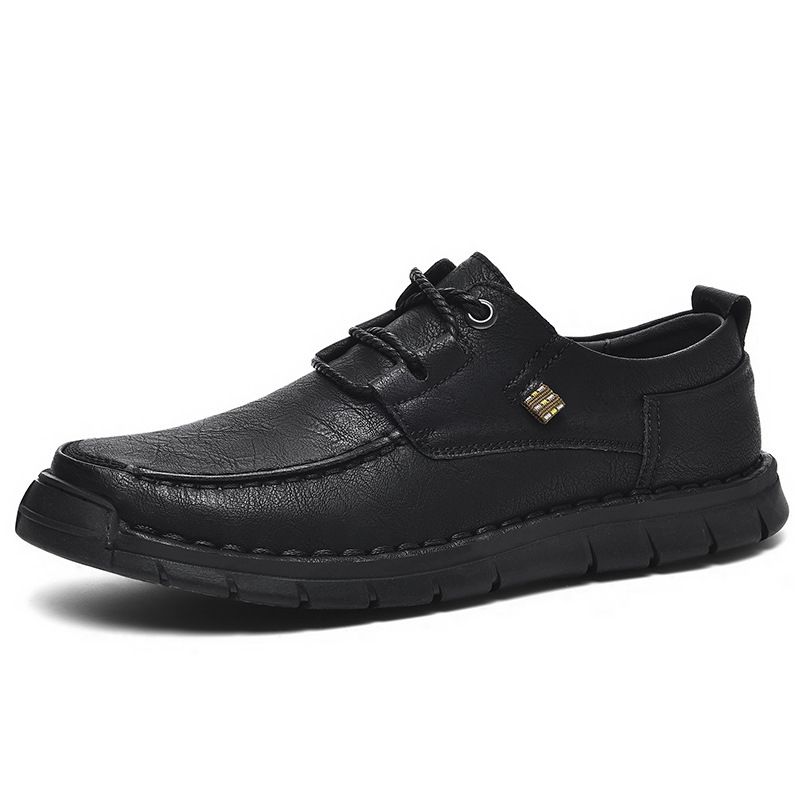 Men's Slip-On Leather Shoes, Casual Shoes For Men, Soft-Soled, Large Size Men's Shoes_vogvips.com