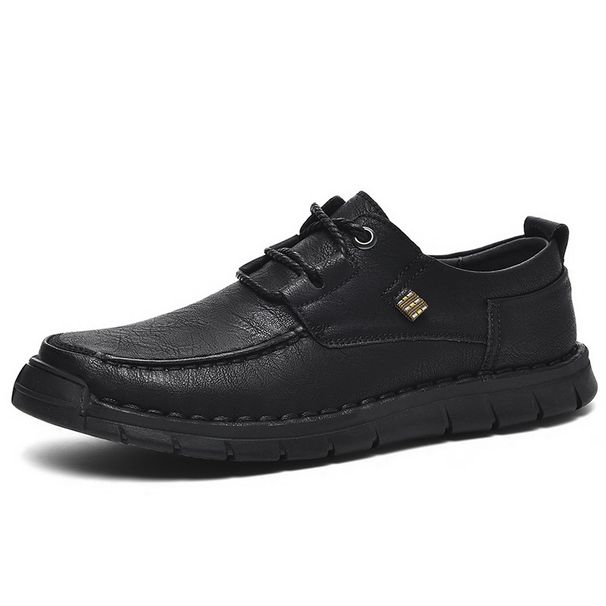Men's Slip-On Leather Shoes, Casual Shoes For Men, Soft-Soled, Large Size Men's Shoes_vogvips.com